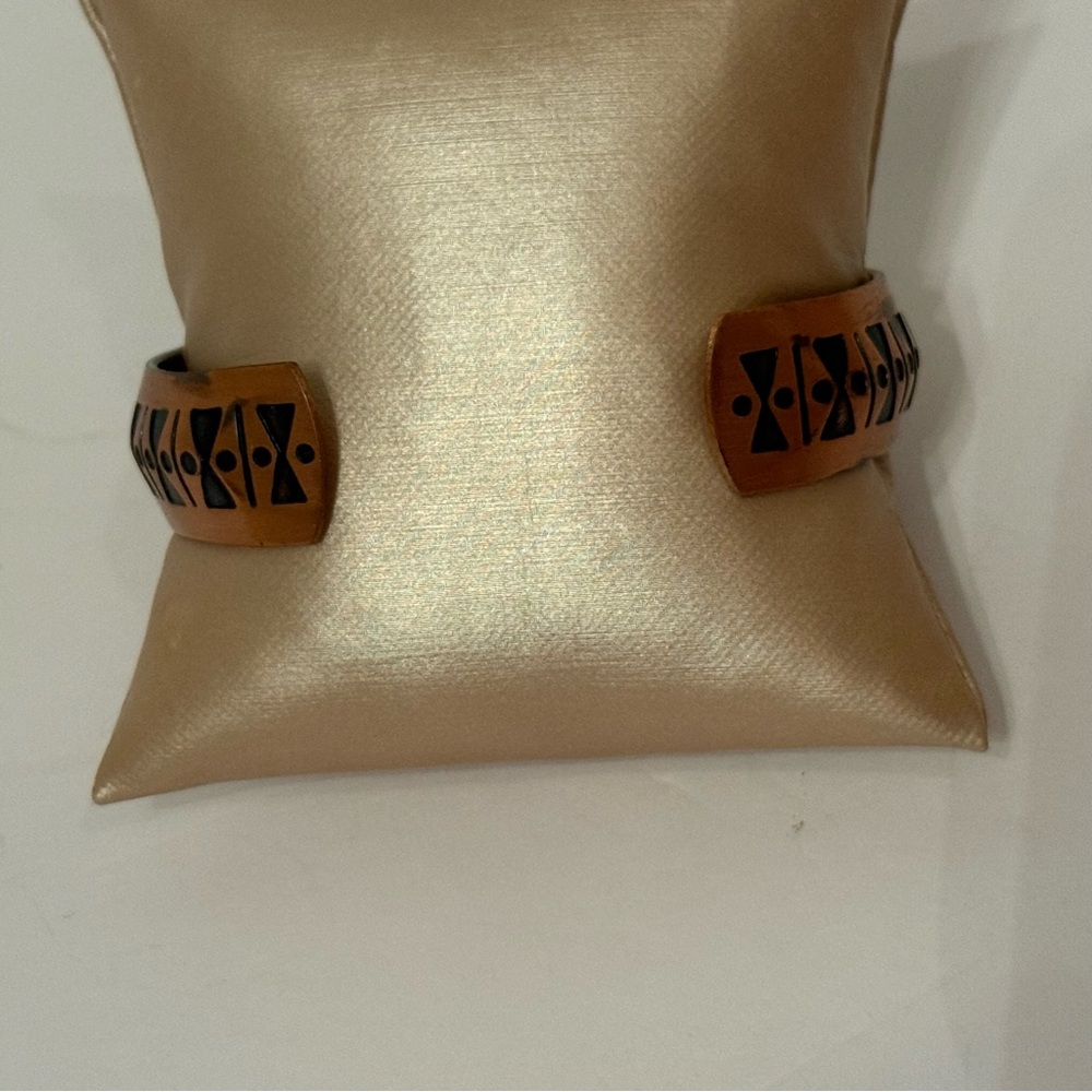 Bracelet Cuff Solid Copper Bow Tie Design - image 4